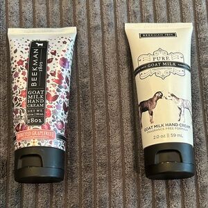 Beekman 1802 Goat Milk Hand Cream Duo - White & Floral Pink Tubes